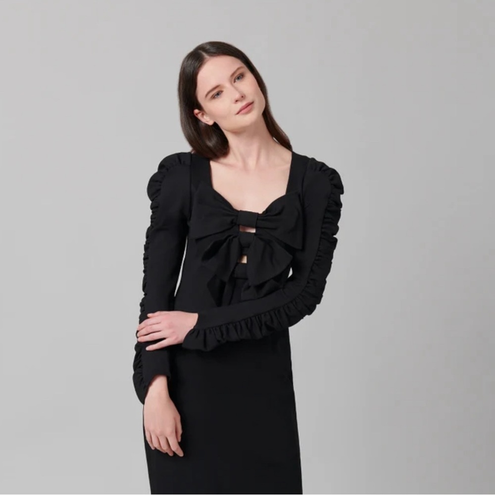 Anne Fontaine Bow Tie Black Dress